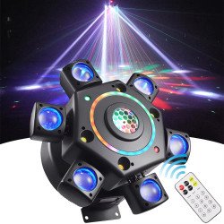 100W LED Moving Head Light Six Arm Stage Light RGBW Disco Light DJ Party DMX512 Remote Control For DJ Bar Party Wedding