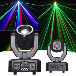 32W Beam Disco Party Light LED 4IN1 Effect Strobe Stage Light DMX Control&Sound Activated For DJ Bar Christmas Party